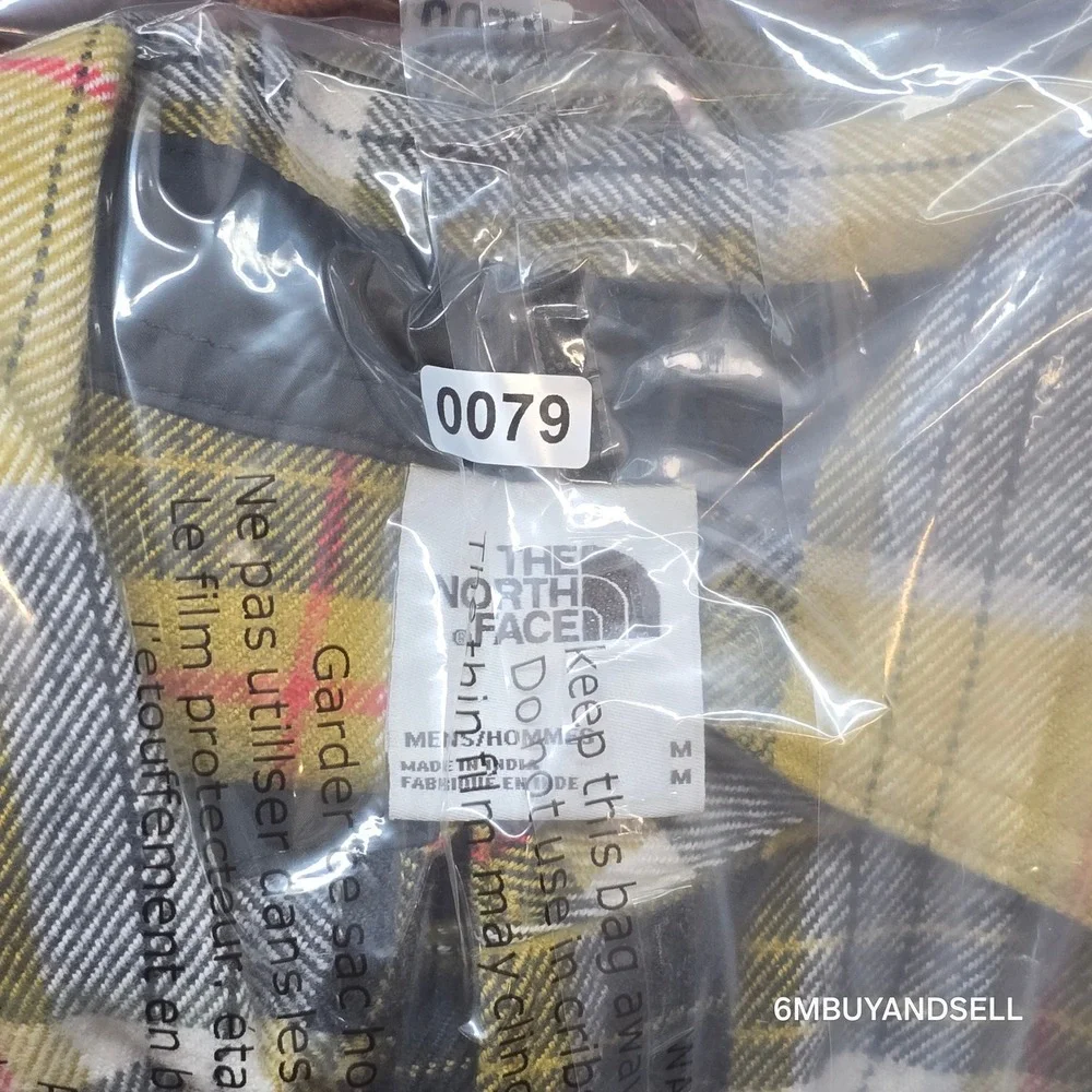 The‎ North Face Arroyo Flannel Shirt Mens Medium Yellow Plaid NF0A4QPJ F22